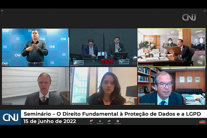 Ministro Humberto Martins participa de seminário do CNJ sobre os avanços e os desafios para a aplicação da LGPD